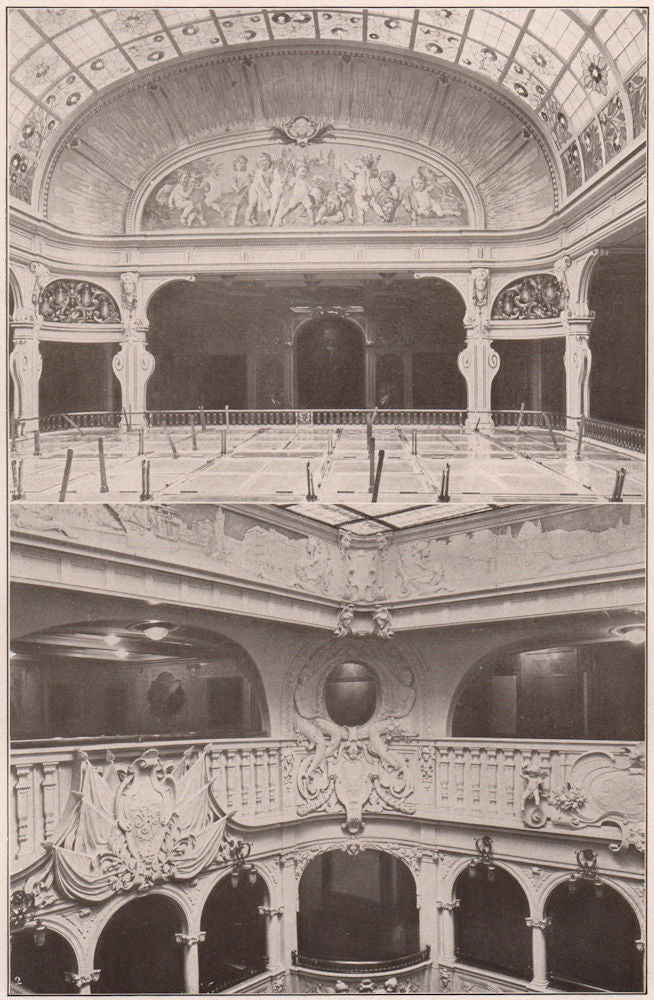 Interior Decoration of A Modern Steamship. Ships 1904 old antique print